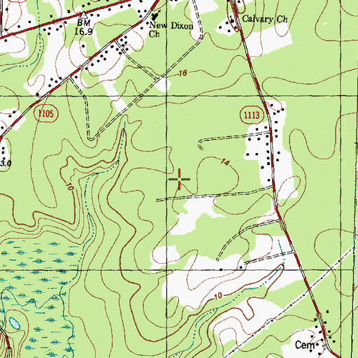 Topographic Map of Westridge Mobile Home Park, NC
