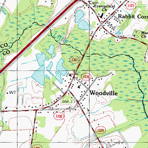 Topographic Map of South Haven Manor, NC