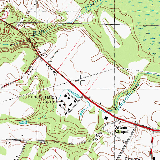 Topographic Map of Tar River Manor, NC