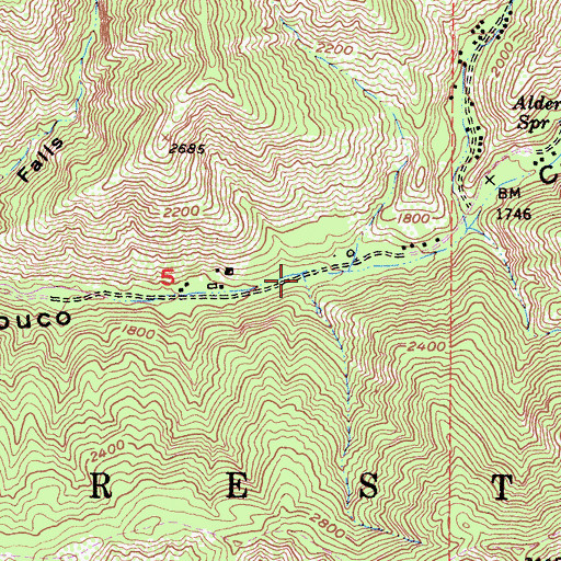 Topographic Map of Trabuco Guard Station, CA