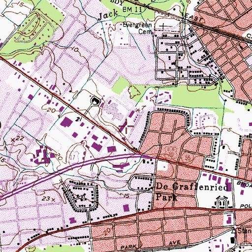 Topographic Map of Two Rivers Healthcare Center Trent Campus, NC