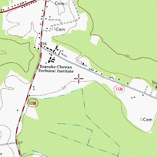 Topographic Map of Windsor Nursing Home School Street Facility, NC
