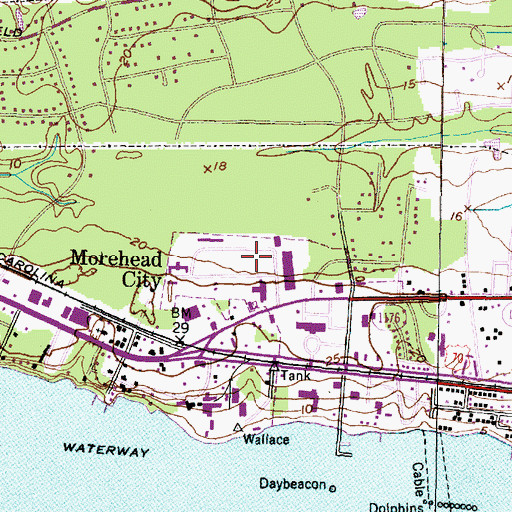 Topographic Map of Carolinas Center for Surgery, NC