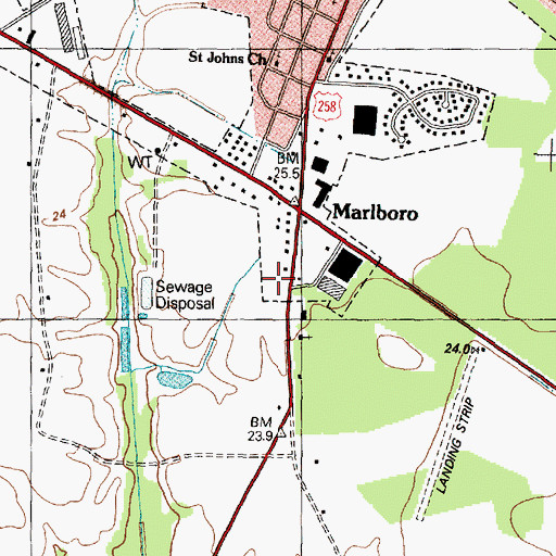 Topographic Map of Farmville Healthcare Center, NC
