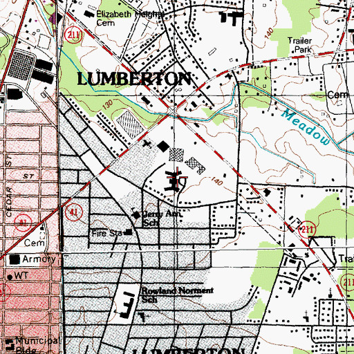Topographic Map of Golden Living Retirement Center, NC
