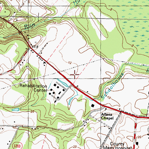 Topographic Map of Greenfield Place, NC