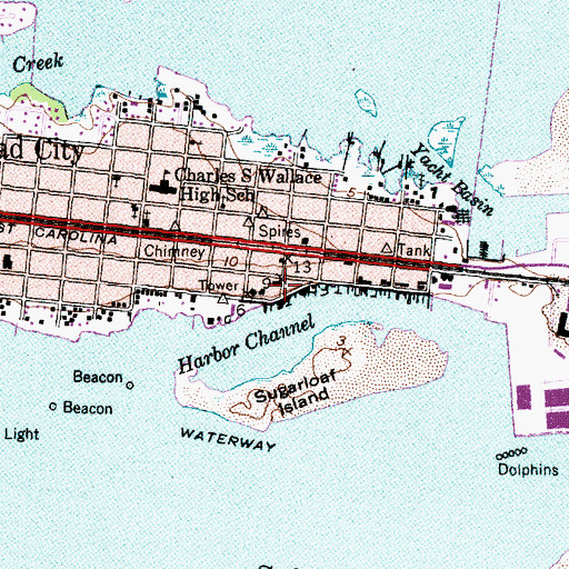 Topographic Map of Harborview Health Care Center, NC