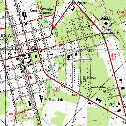 Topographic Map of Huntington Health Care and Retirement Center, NC