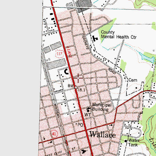 Topographic Map of Providence Manor, NC