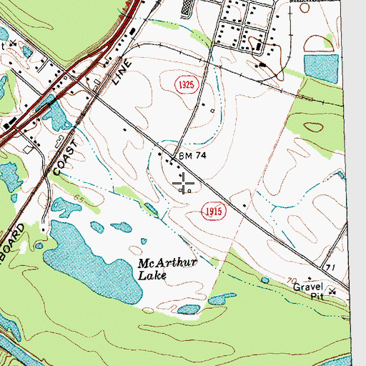 Topographic Map of Fellowship Baptist Church, NC