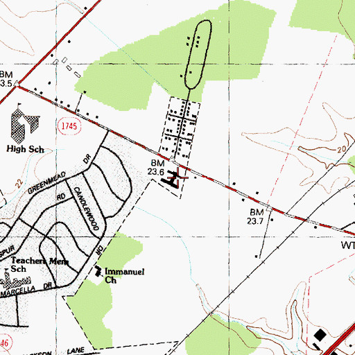 Topographic Map of Kinston Rehabilitation and Healthcare Center, NC