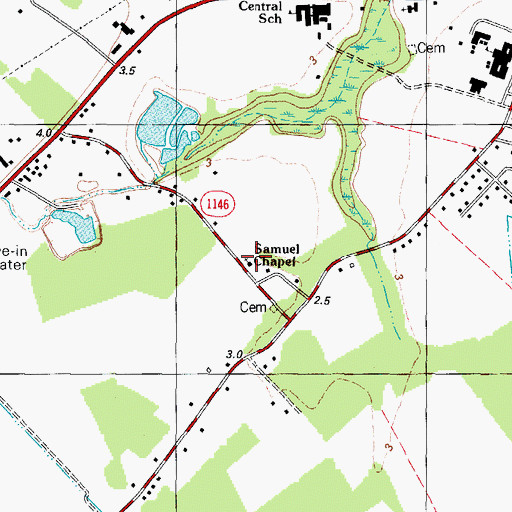 Topographic Map of Church of God of Prophecy, NC