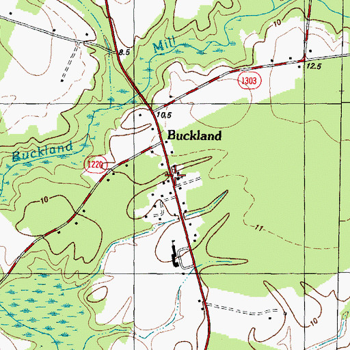 Topographic Map of Ebenezer Gospel Church, NC