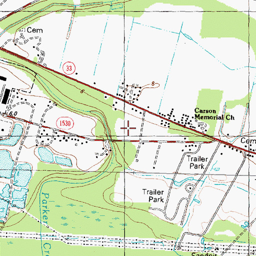 Topographic Map of Ebenezer Seventh Day Adventist Church, NC