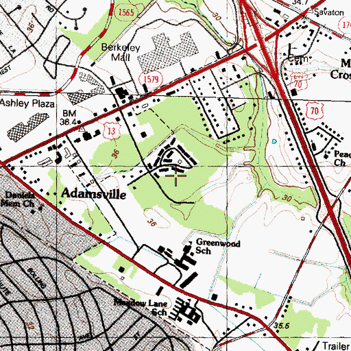 Topographic Map of Faith Alliance Church, NC