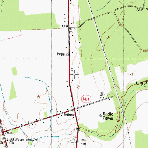 Topographic Map of Bible Baptist Church, NC