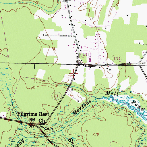 Topographic Map of Body of Christ Holiness Church, NC
