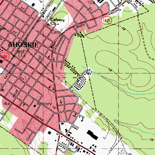 Topographic Map of Canaan Missionary Baptist Church, NC