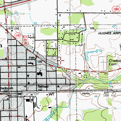Topographic Map of Chadbourn Pentecostal Holiness Church, NC