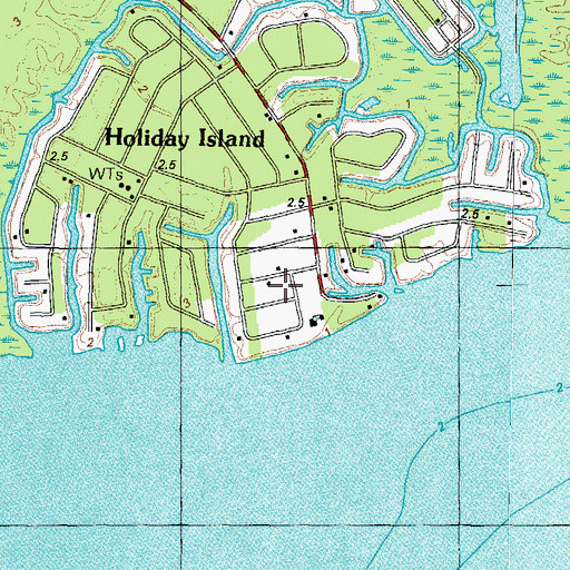 Topographic Map of Chapel on the Sound, NC