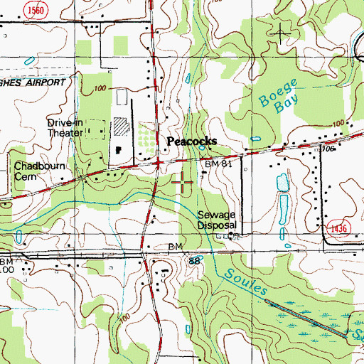 Topographic Map of Chadbourne Wastewater Treatment Plant, NC