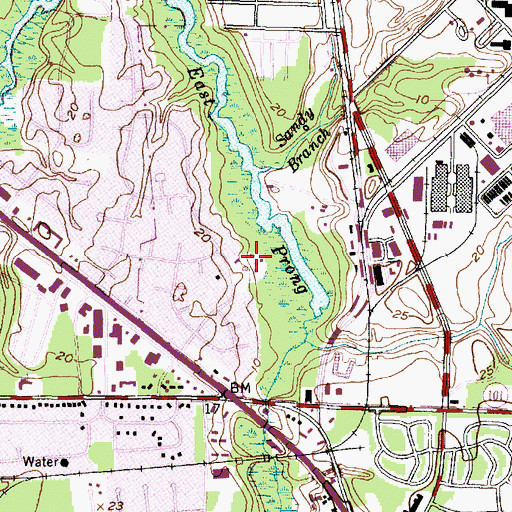 Topographic Map of Havelock Wastewater Treatment Plant, NC