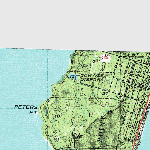 Topographic Map of Kure Beach Wastewater Treatment Plant, NC
