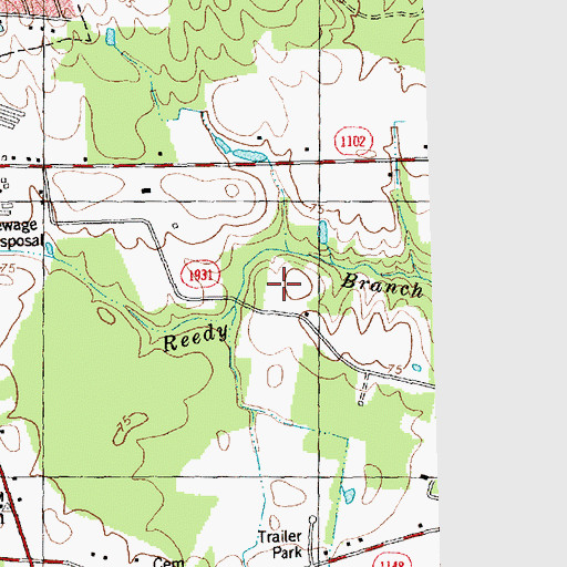 Topographic Map of Rose Hill Wastewater Treatment Plant, NC