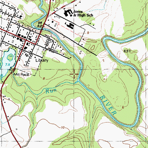 Topographic Map of Trenton Wastewater Treatment Plant, NC
