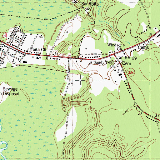 Topographic Map of Three Rivers Health and Rehabilitation Center, NC