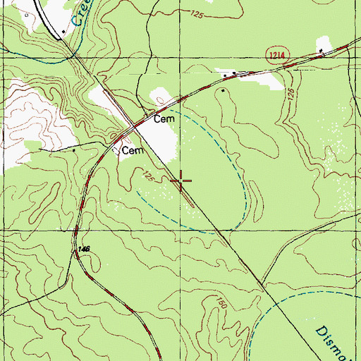 Topographic Map of Twin Oak Airport, NC