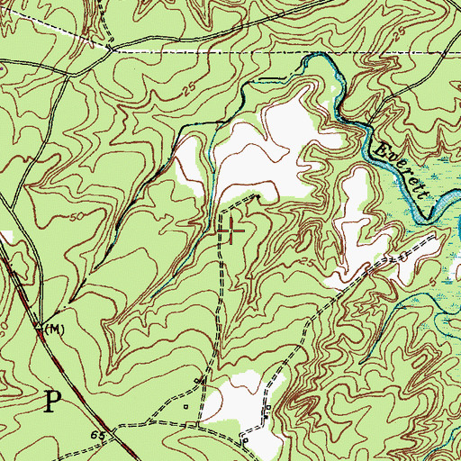 Topographic Map of Whitewood Forest Airport, NC