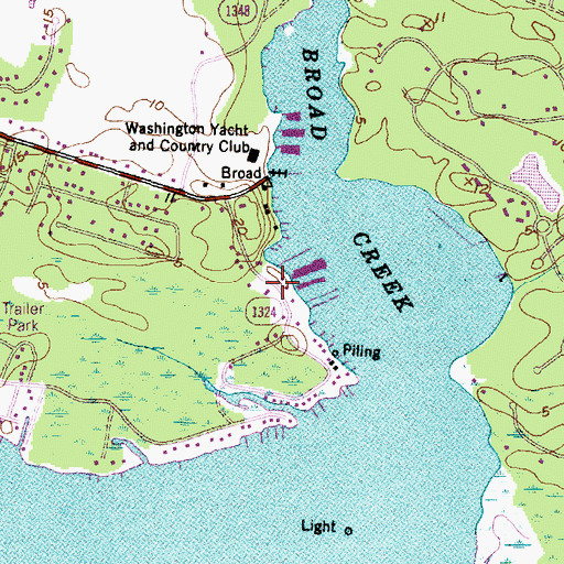 Topographic Map of McCotters Marina, NC