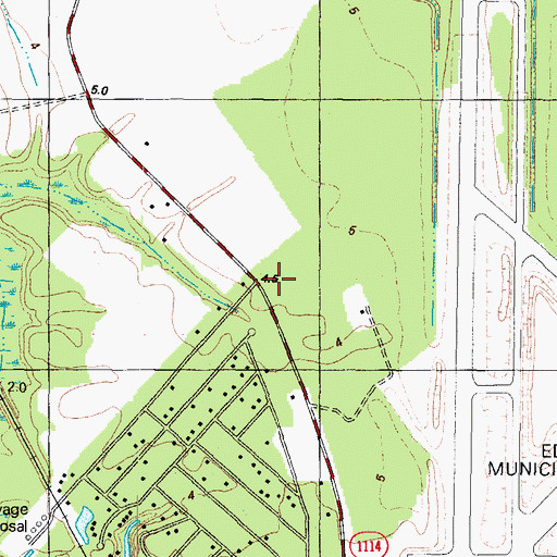 Topographic Map of Albemarle Baptist Church, NC