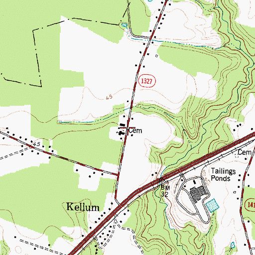 Topographic Map of Kellum Baptist Church, NC