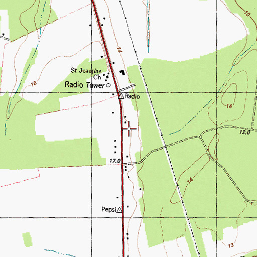 Topographic Map of Kingdom Hall of Jehovahs Witnesses, NC