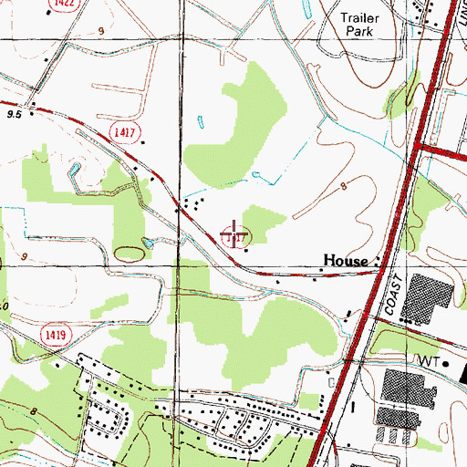Topographic Map of Kingdom Hall of Jehovahs Witnesses, NC