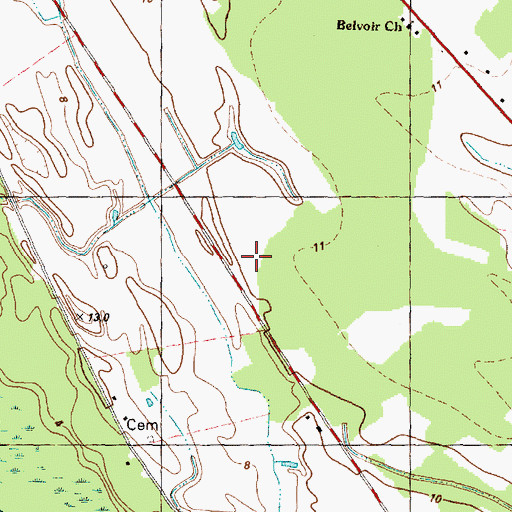 Topographic Map of New Hope Church, NC