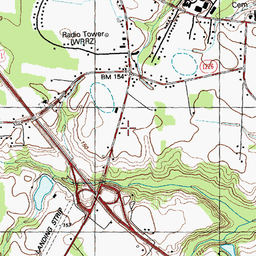 Topographic Map of New Life Baptist Church, NC
