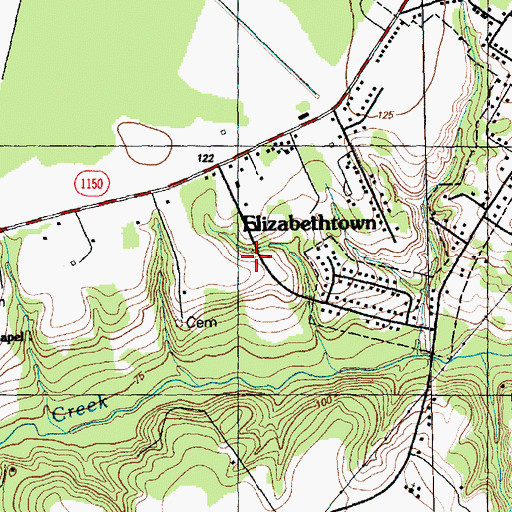 Topographic Map of Full Gospel Christian Church, NC