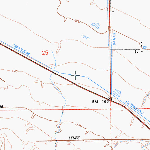 Topographic Map of Trifolium Extension, CA