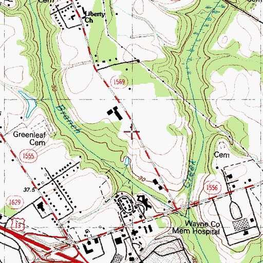 Topographic Map of Good Shepherd Lutheran Church, NC