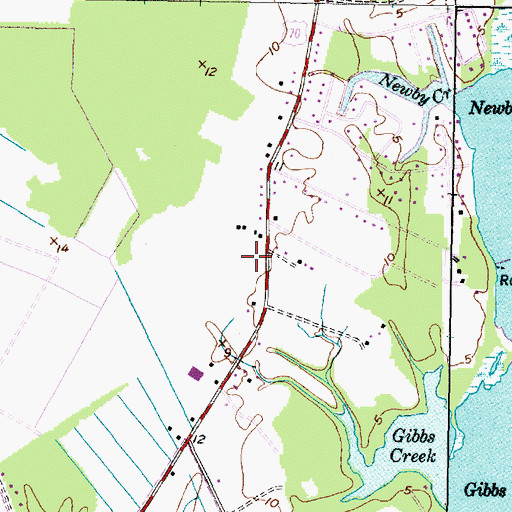 Topographic Map of Grace Presbyterian Church, NC