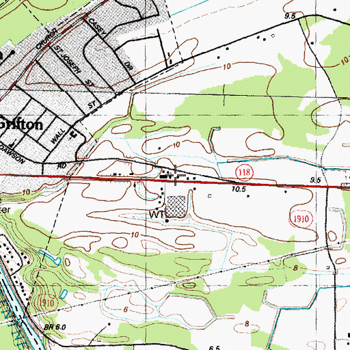 Topographic Map of Grifton Pentecostal Holiness Church, NC