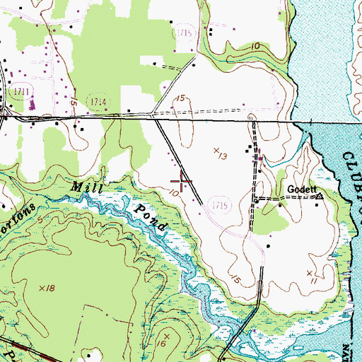 Topographic Map of Harlow Community Chapel Church, NC
