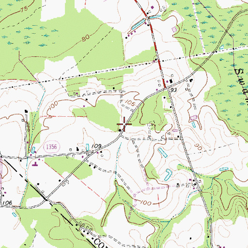 Topographic Map of Hickory Grove Baptist Church, NC