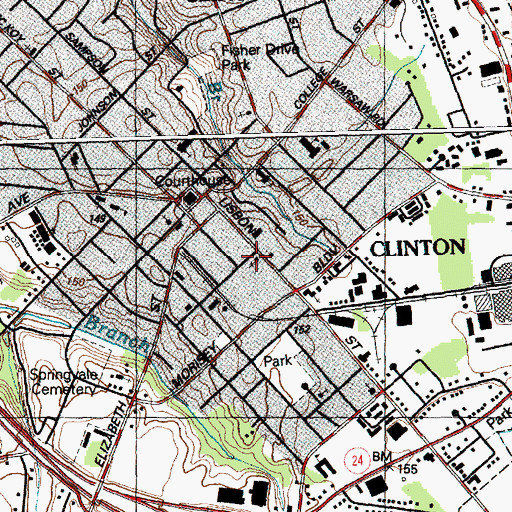 Topographic Map of Immaculate Conception Catholic Church, NC