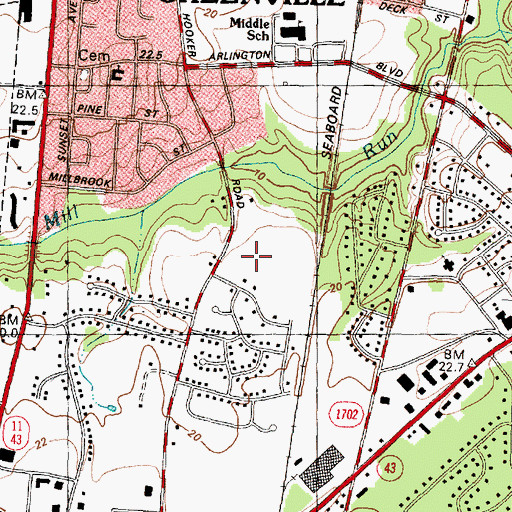 Topographic Map of Sycamore Hill Baptist Church, NC