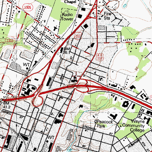 Topographic Map of New Spirit Church, NC