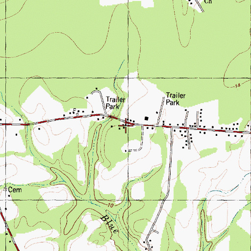 Topographic Map of Onslow Gospel Assembly, NC